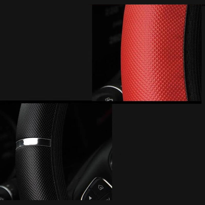 Anti Slip Auto Decoration PU Leather Steering Covers