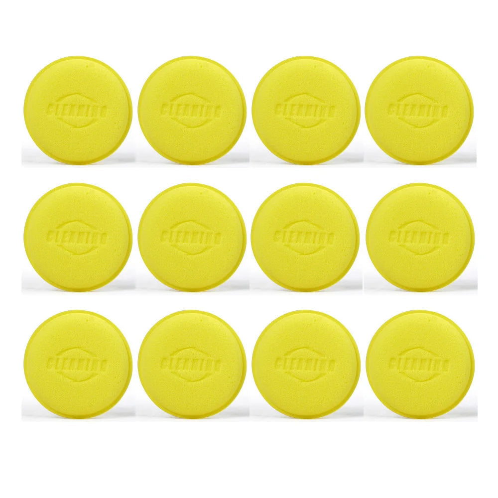 12Pcs Car Foam Sponge Wax Applicator Cleaning Detailing Pads Car Waxing Polishing Pad