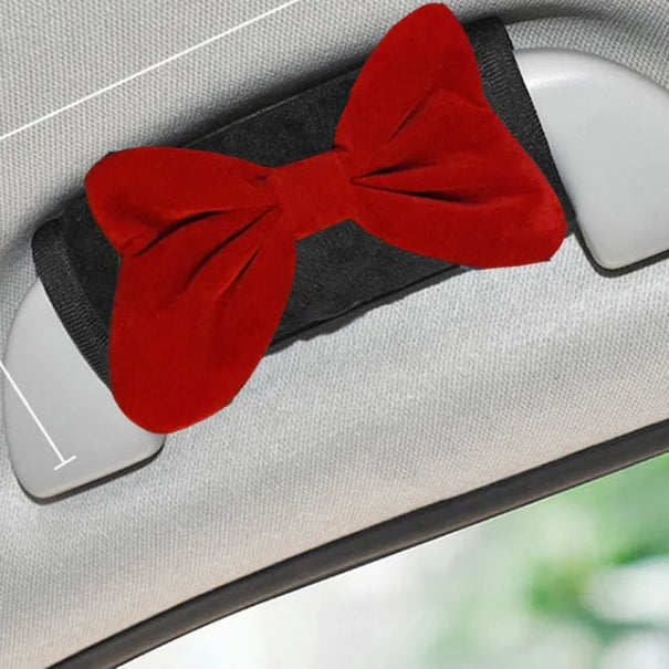 1Pc Cute Cartoon Red Bowknot Car Neck Pillow