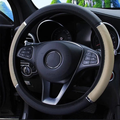 Anti Slip Auto Decoration PU Leather Steering Covers