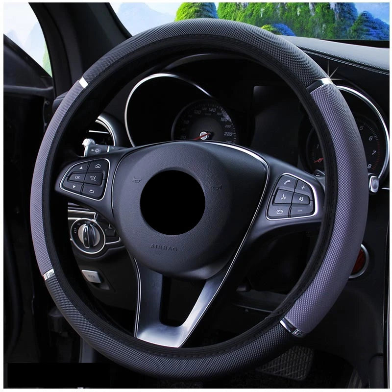 Anti Slip Auto Decoration PU Leather Steering Covers