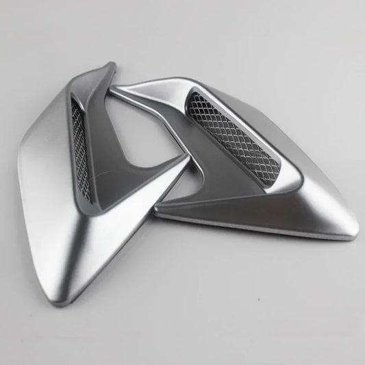 2 Pcs ABS Plastic Car Side Air Outlet Air Flow Mudguard Air Inlet Sticker