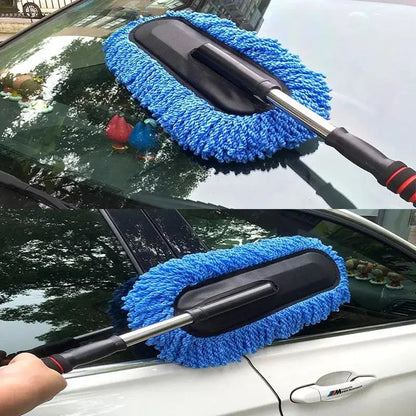 Fashion Car Retractable Wax Tow Microfiber Dust Cleaning Brush
