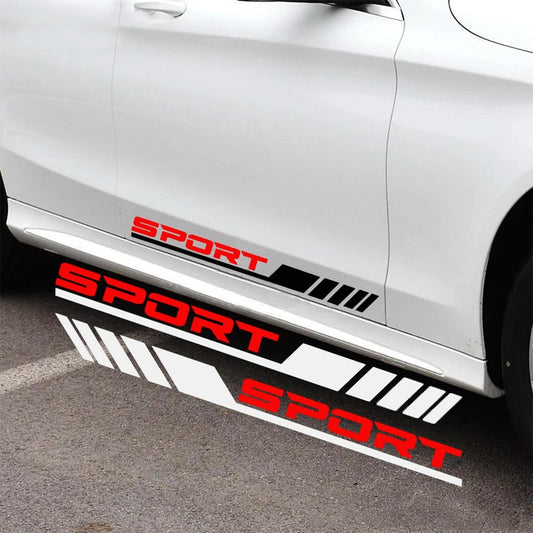 1 Pair Car Door Side Sport Sticker Reflective